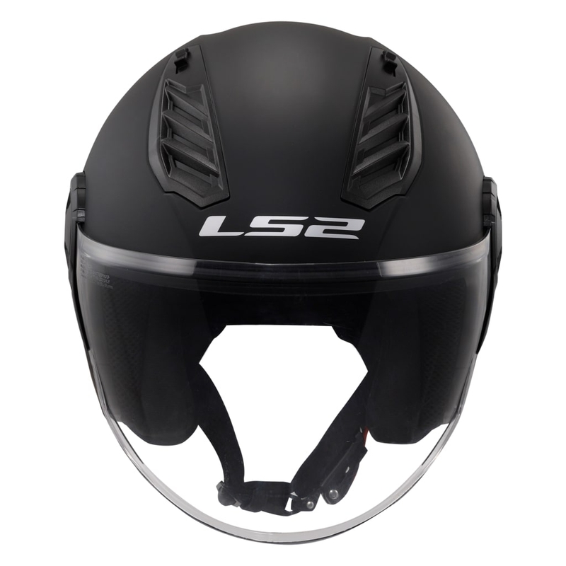 LS2 OF616 Airflow II Solid Matte Black Avatud mootorratta kiiver