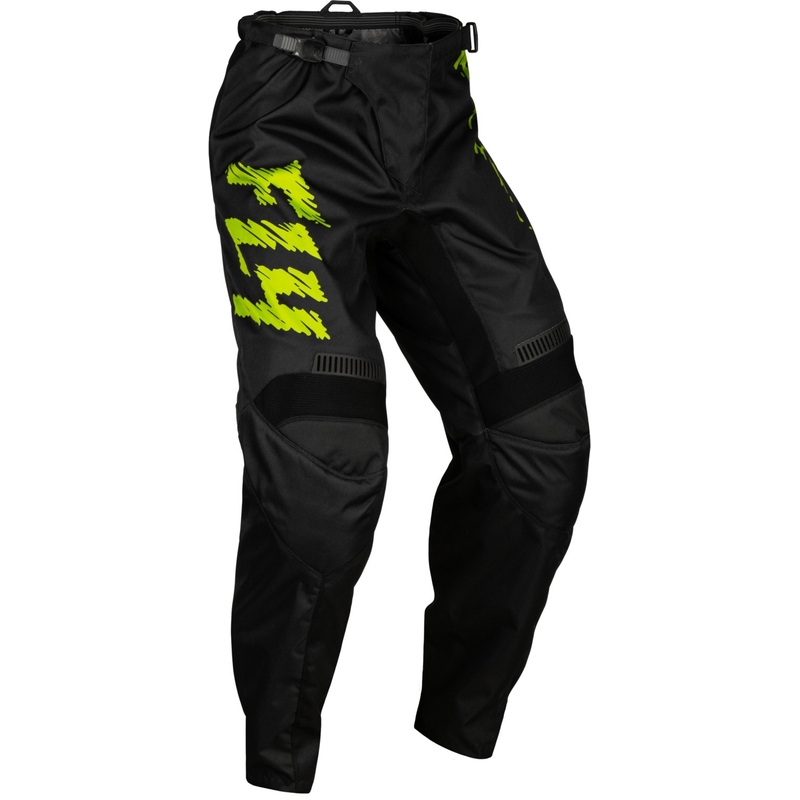 Dětské motokrosové kalhoty FLY Racing F-16 2024 černo-fluo zeleno-šedé výprodej