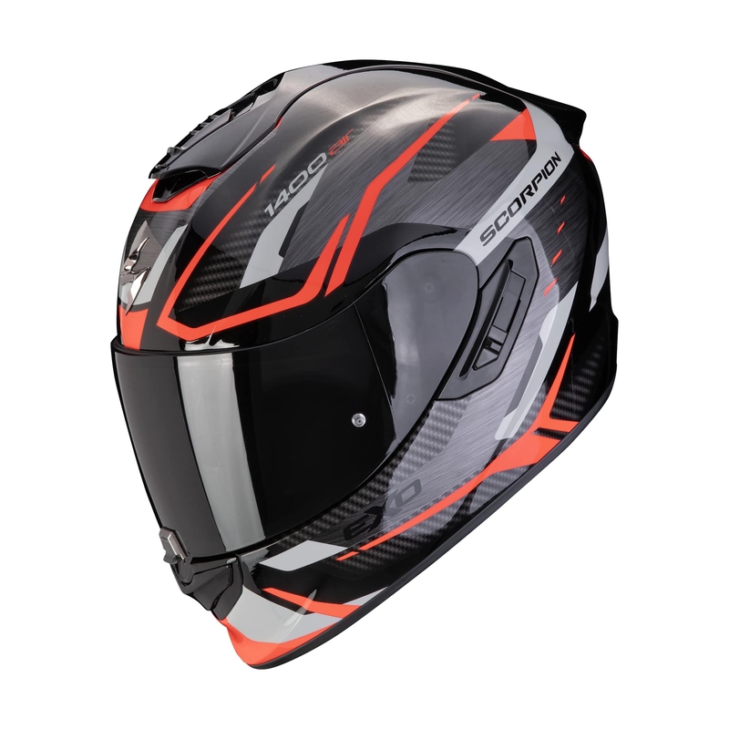 Integreeritud mootorratta kiiver Scorpion EXO-1400 EVO II AIR ACCORD hall-punane allahindlus