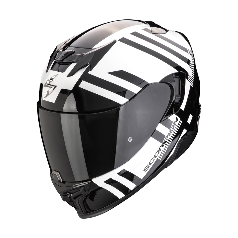 Integreeritud mootorratta kiiver Scorpion EXO-520 EVO AIR BANSHEE pärlmuttervalge-must allahindlus