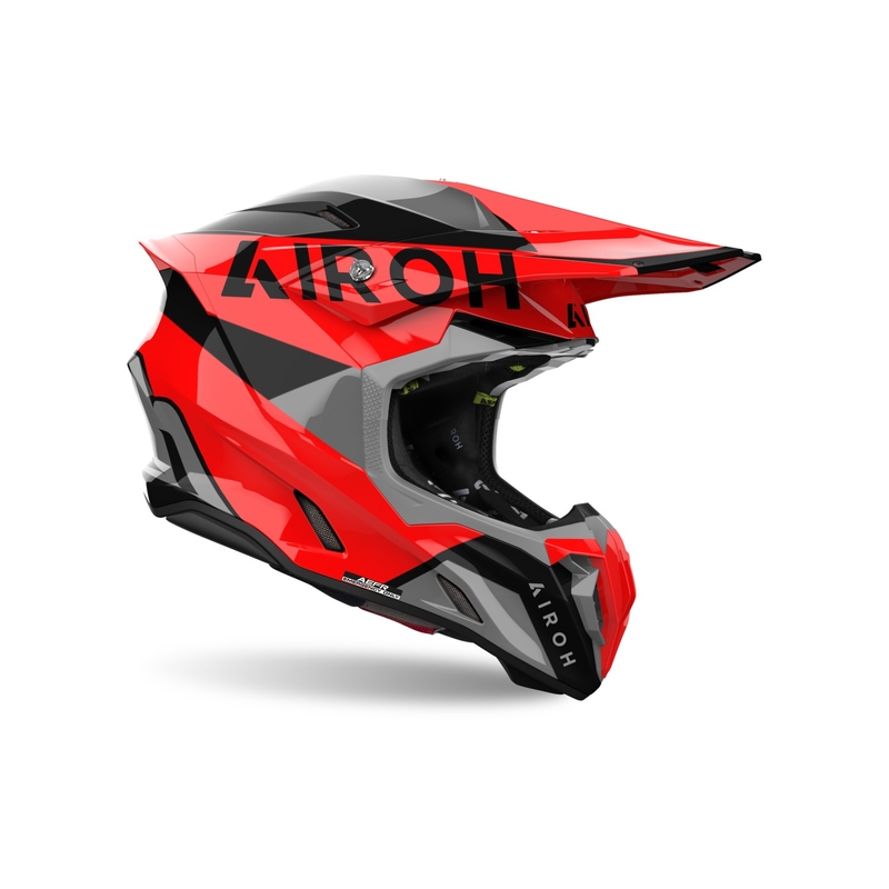 Motokrossikiiver Airoh Twist 3 King punane läikiv kiiver