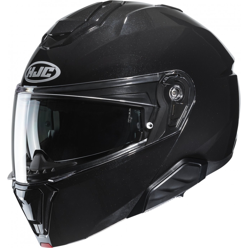 HJC i91 Solid metallic black flip-up mootorratta kiiver