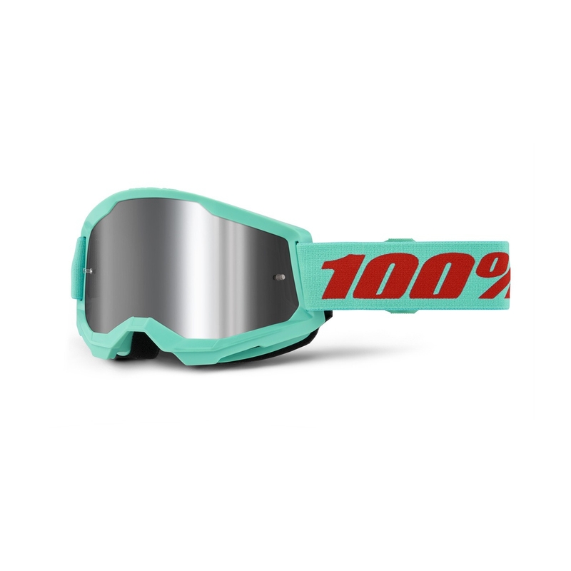 Motokross prillid 100% STRATA 2 Uus Maupiti roheline (hõbedane pleks)