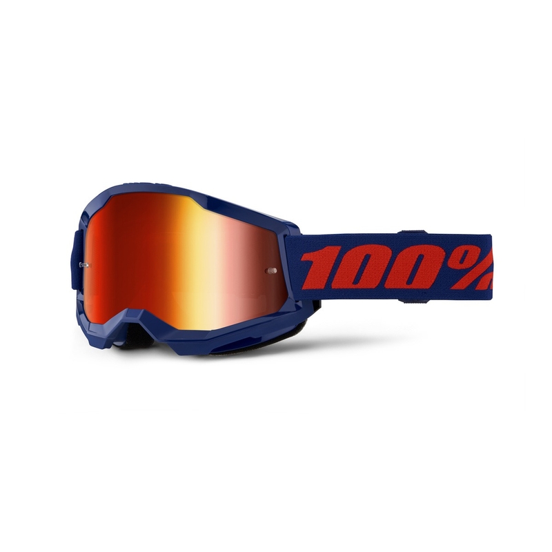 Motokross prillid 100% STRATA 2 Uus sinine (punane plexi)
