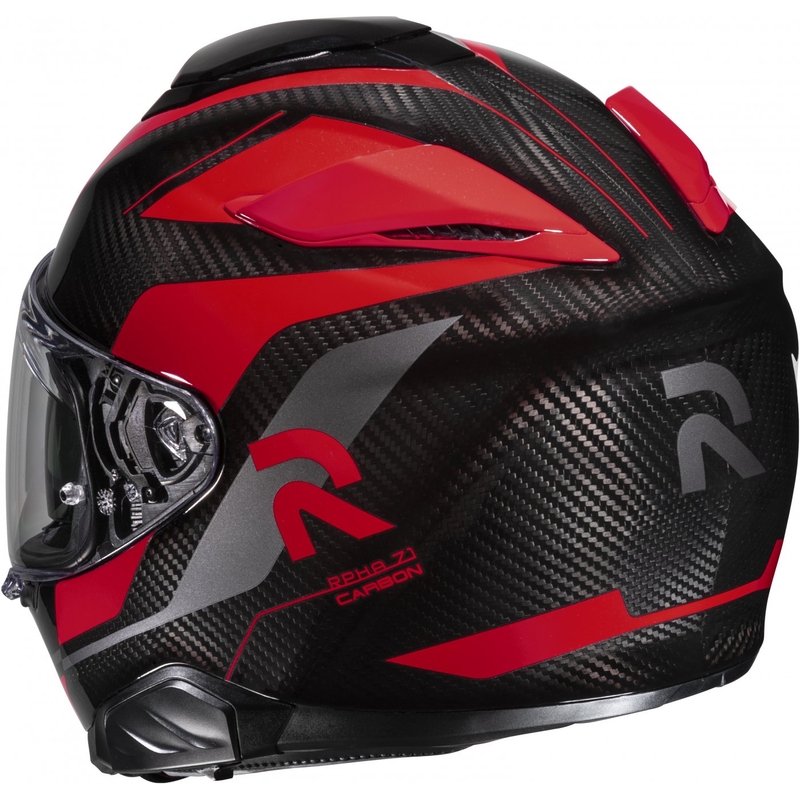 HJC RPHA 71 Carbon Hamil MC1 must-punane integreeritud mootorratta kiiver