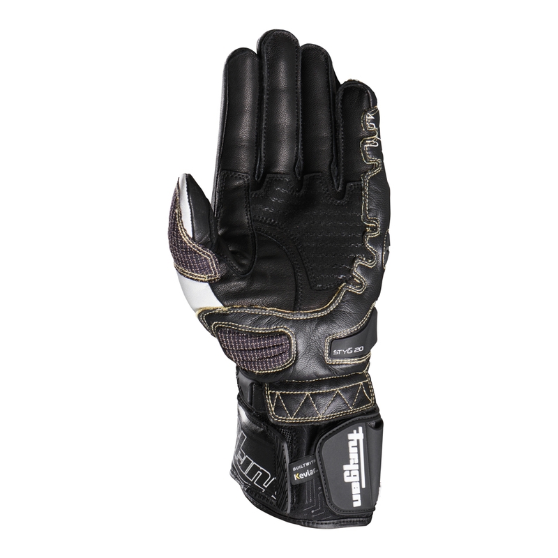 Furygan Styg 20 x Kevlar mootorratta kindad valge-must