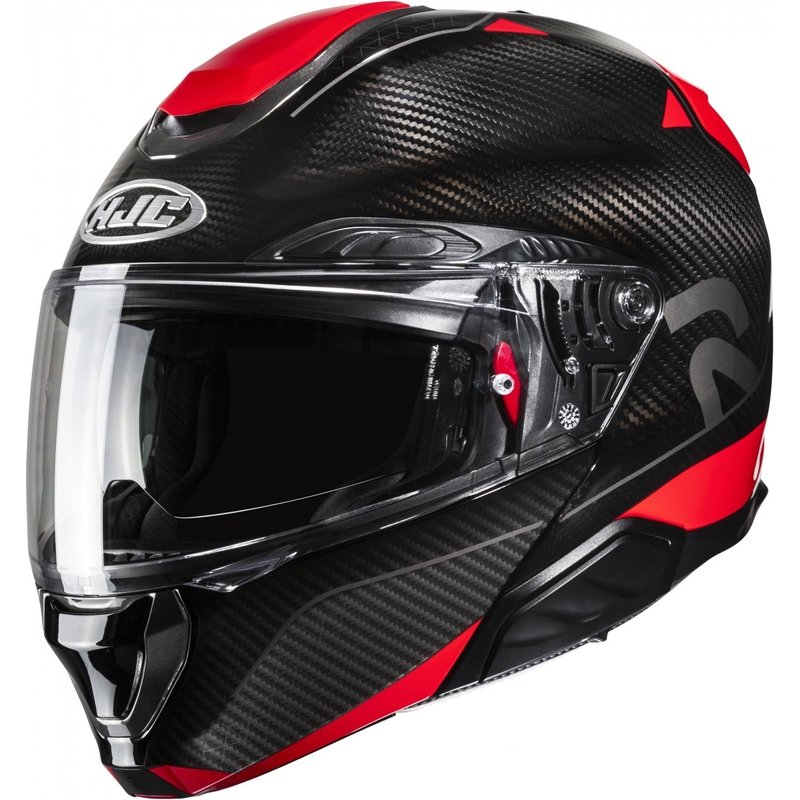 Kokkupandav mootorratta kiiver HJC RPHA 91 CARBON Noela MC1 must-punane allahindlus