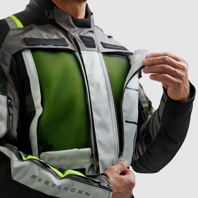 Rebelhorn Cubby V must-hall-fluo kollane mootorratta jakk