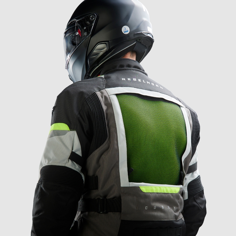 Rebelhorn Cubby V must-hall-fluo kollane mootorratta jakk