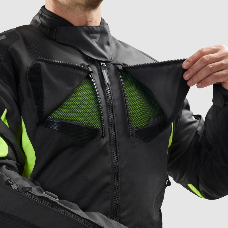 Mootorratta jope Rebelhorn Hiker IV must-antratsiit-fluo kollane