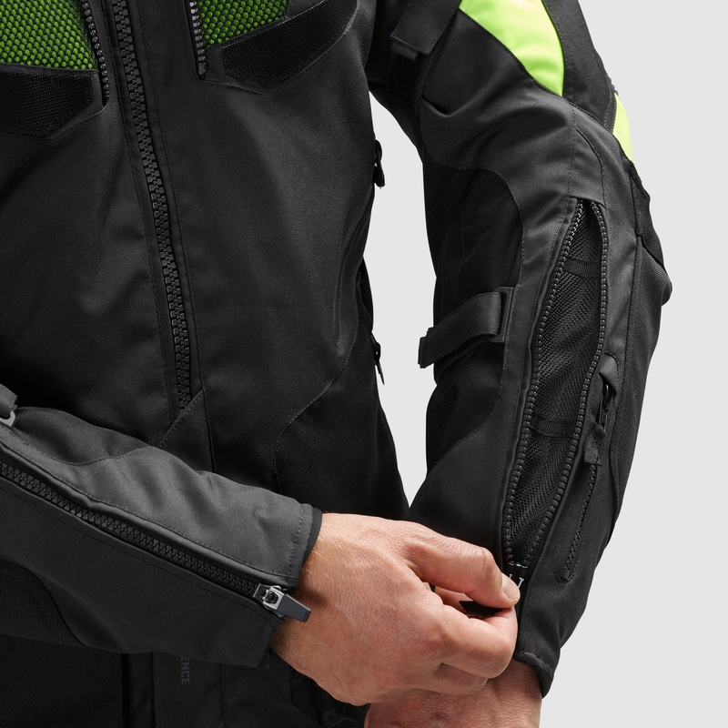 Mootorratta jope Rebelhorn Hiker IV must-antratsiit-fluo kollane