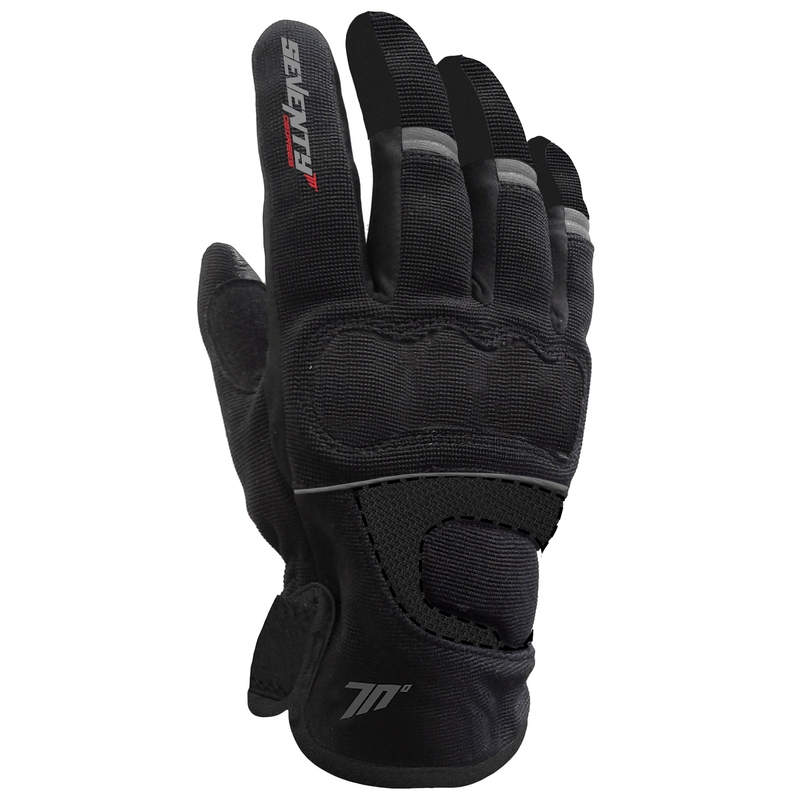Naiste mootorratta kindad SEVENTY DEGREES SD-C45 mustad