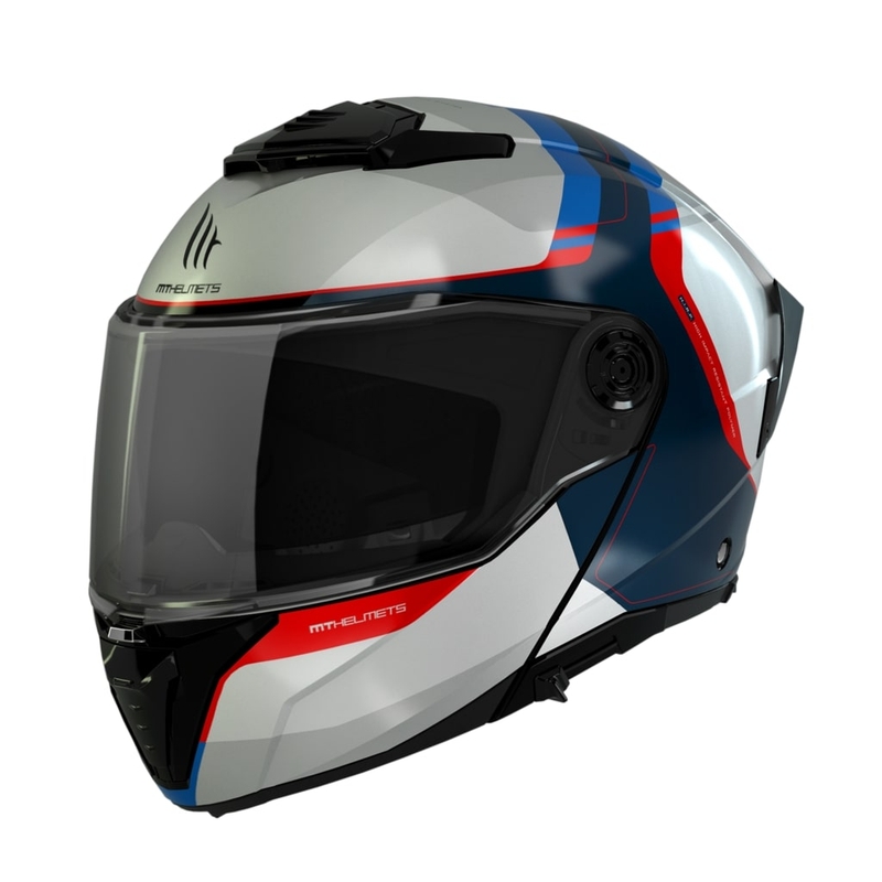 Mootorrattakiiver MT ATOM 2 SV EMALLA C7 valge-sinine-punane