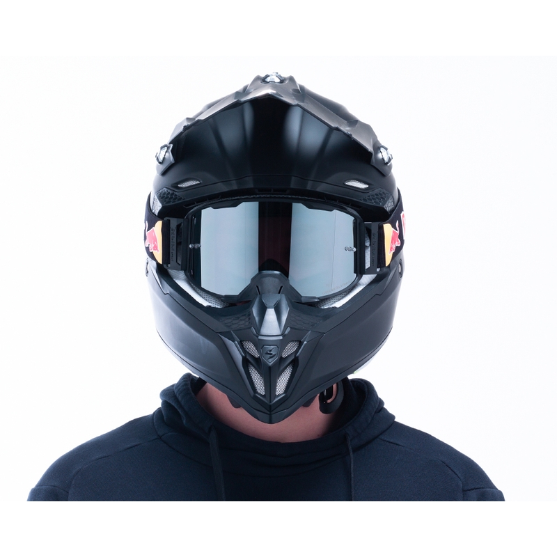 Motokrossiprillid Red Bull Spect STRIVE S mustad suitsutatud klaasiga
