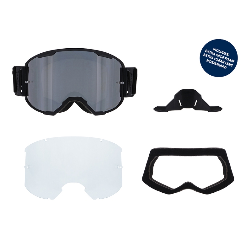 Motokrossiprillid Red Bull Spect STRIVE S mustad suitsutatud klaasiga