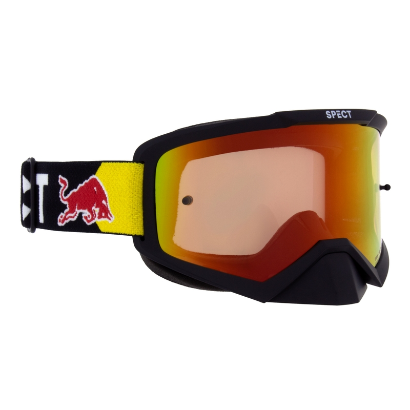 Motokrossiprillid Red Bull Spect EVAN must punakollaste klaasidega
