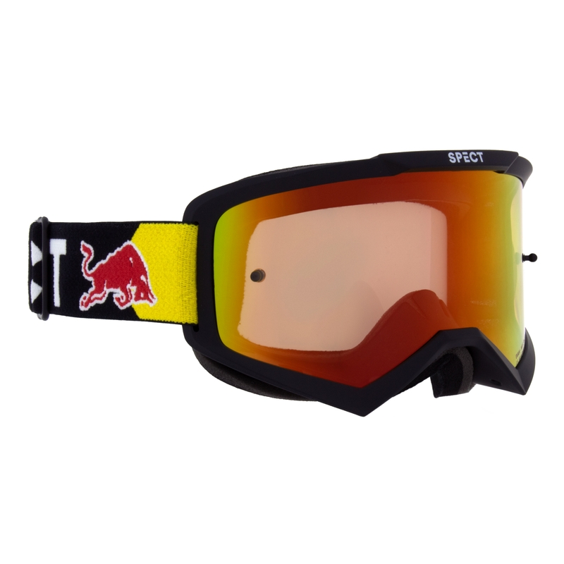 Motokrossiprillid Red Bull Spect EVAN must punakollaste klaasidega
