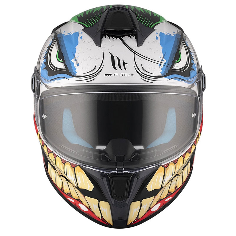 MT TARGO S JOKE A5 integreeritud mootorratta kiiver valge-must-punane