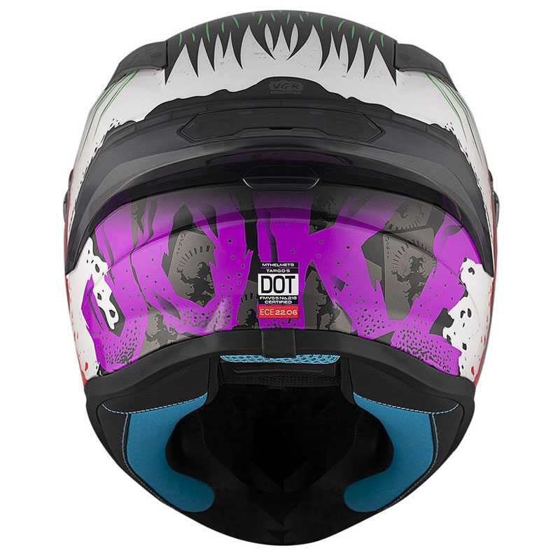 MT TARGO S JOKE A5 integreeritud mootorratta kiiver valge-must-punane