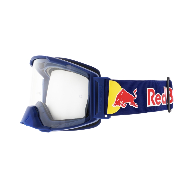 Motokrossiprillid Red Bull Spect STRIVE S tumesinine läbipaistva klaaspildiga
