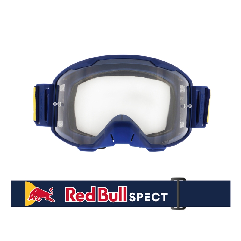 Motokrossiprillid Red Bull Spect STRIVE S tumesinine läbipaistva klaaspildiga