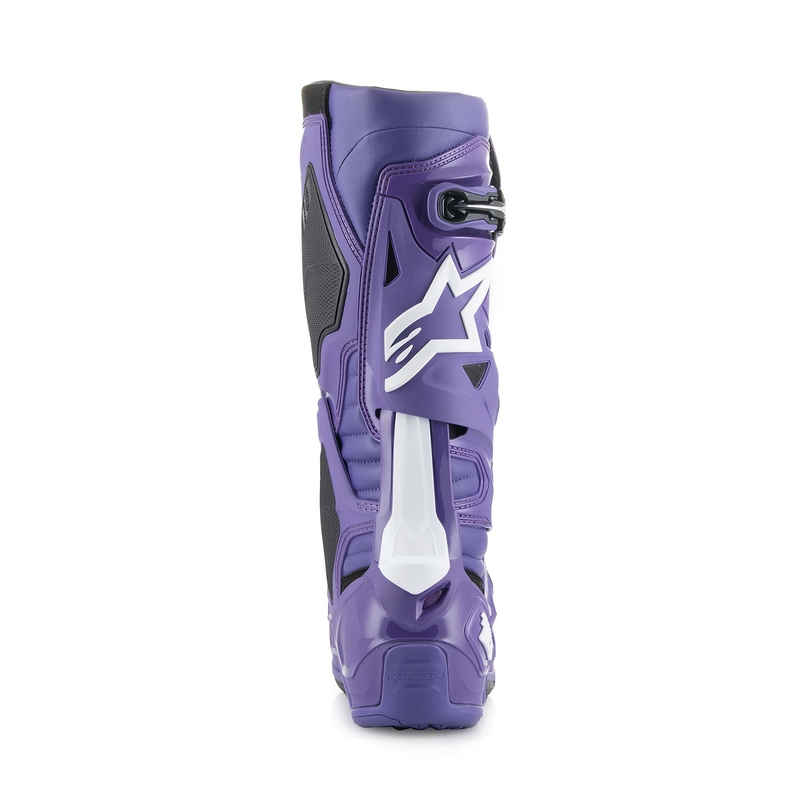 Alpinestars Tech 10 mootorratta saapad lilla-must-valge