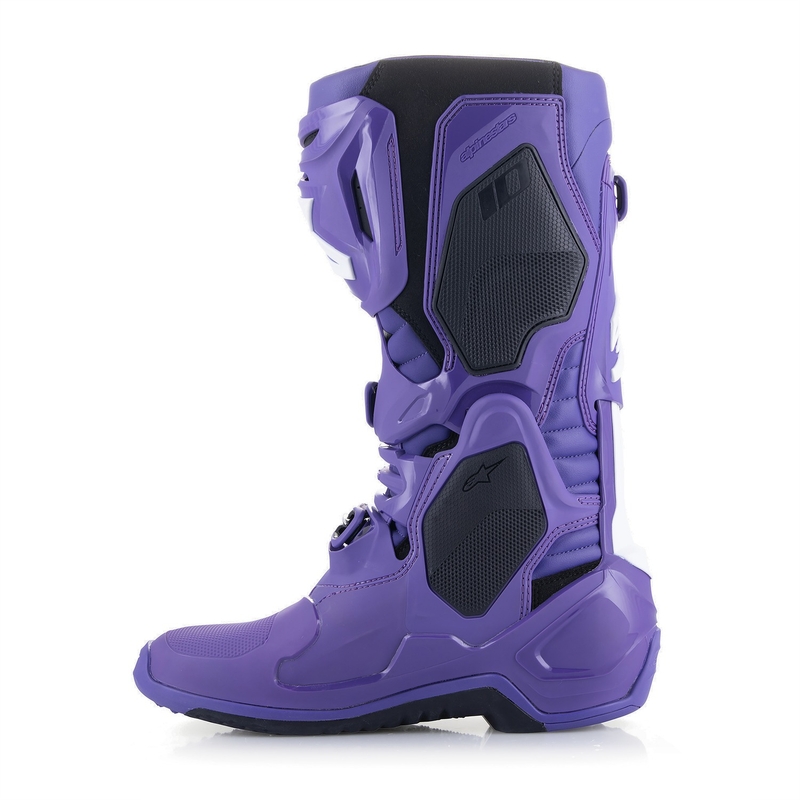 Alpinestars Tech 10 mootorratta saapad lilla-must-valge