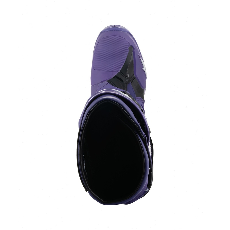 Alpinestars Tech 10 mootorratta saapad lilla-must-valge