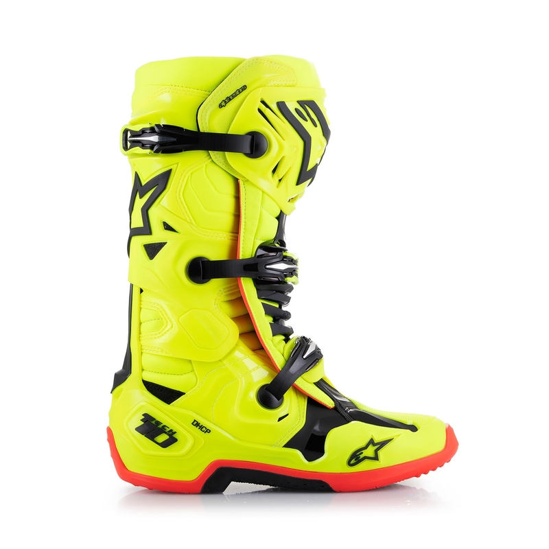 Alpinestars Tech 10 Yellow Fluo Black Fluo mootorratta saapad
