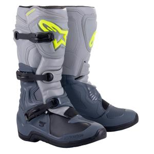 Alpinestars Tech 3 helehall-must-fluo kollased mootorratta saapad