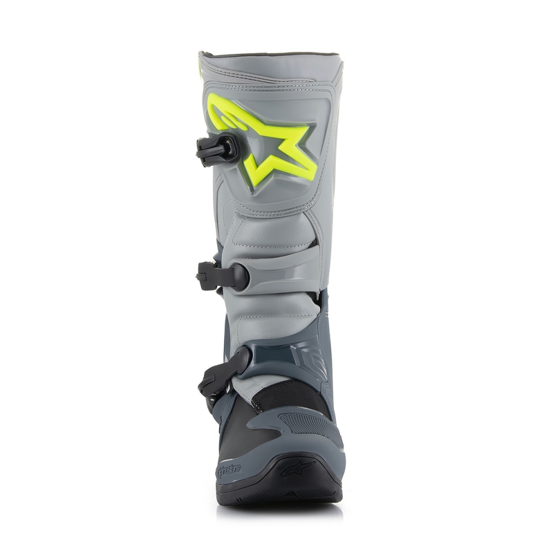 Alpinestars Tech 3 helehall-must-fluo kollased mootorratta saapad