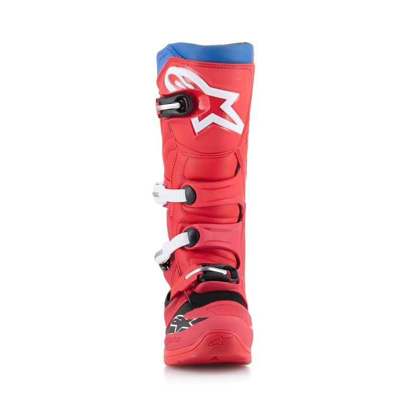 Alpinestars Tech 5 punane-sinine-valge-mustad mootorrattasaapad