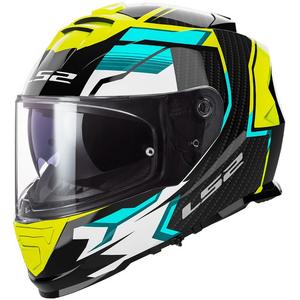 LS2 FF800 Storm II Tracker must-fluo kollane integreeritud mootorratta kiiver