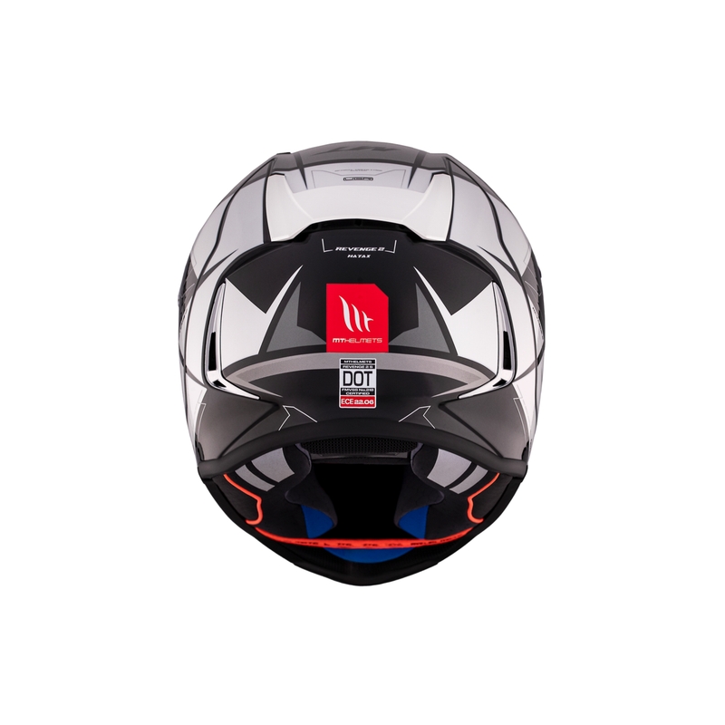 MT REVENGE 2 S HATAX B2 must-hall-valge integreeritud mootorratta kiiver