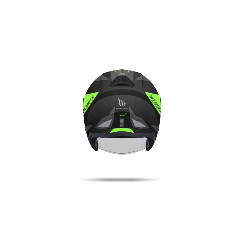 Přilba na motorku otevřená MT Thunder SV Jet Wing černá matná-fluo zelená