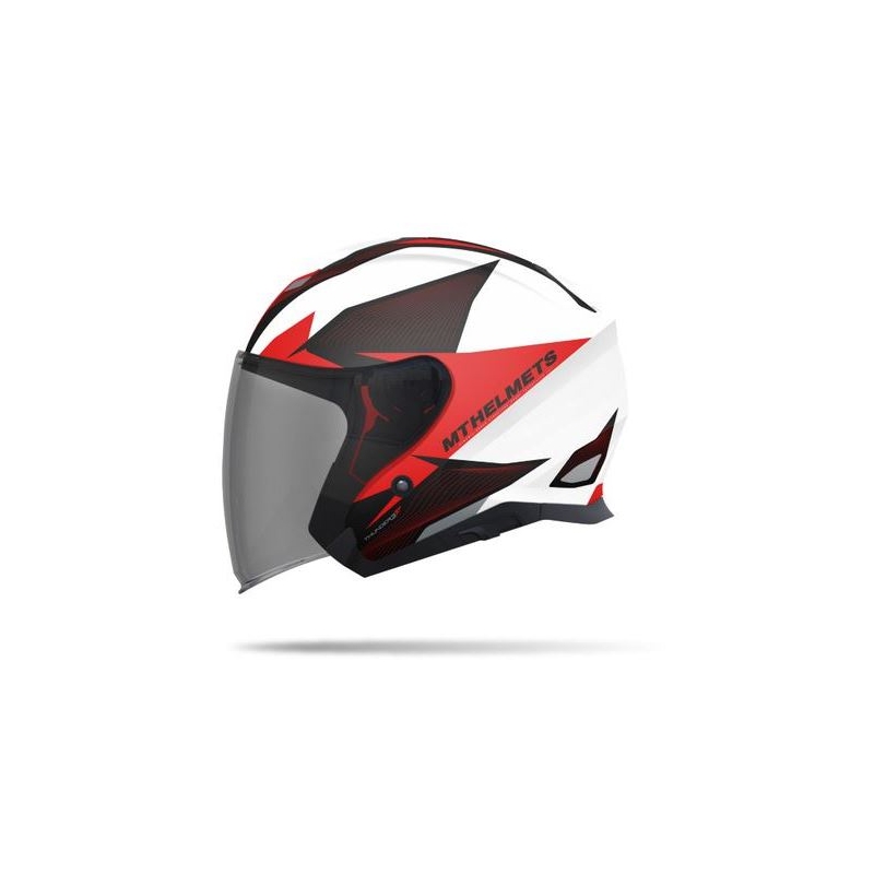 Přilba na motorku otevřená MT Thunder SV Jet Wing bílo-červená