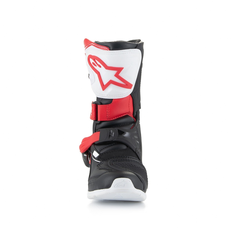 Alpinestars Tech 3S Kids mustad, valged ja punased mootorrattajalatsid