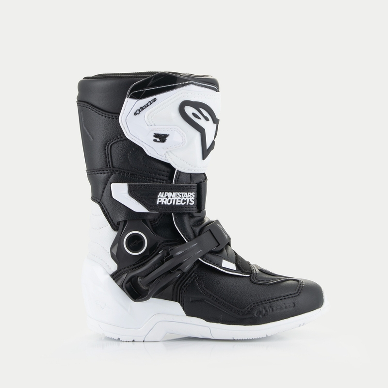 Alpinestars Tech 3S Kids must-valged mootorratta saapad