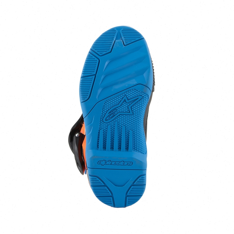 Alpinestars Tech 3S Kids fluo oranž-sinine-fluo kollane-mustad mootorratta saapad