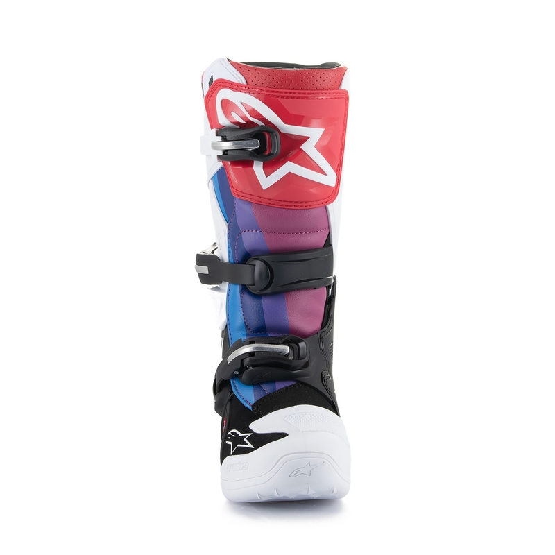 Alpinestars Tech 7 S laste motokrossisaapad valge-must-punane-purpurne