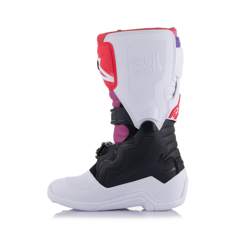 Alpinestars Tech 7 S laste motokrossisaapad valge-must-punane-purpurne
