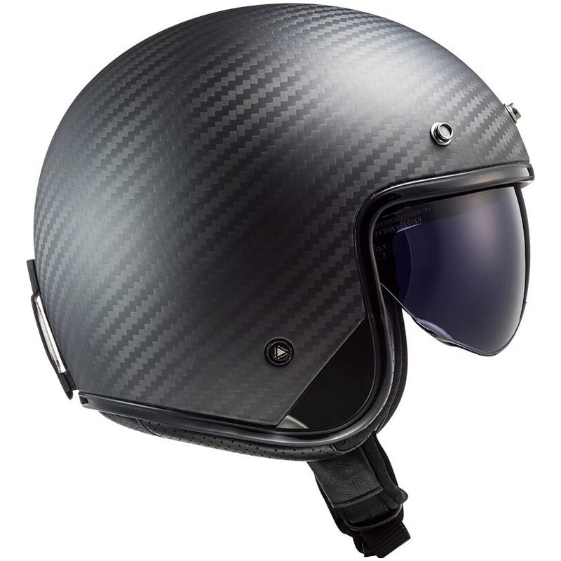 Avatud mootorratta kiiver LS2 OF601 Bob II Carbon Solid Black Matte