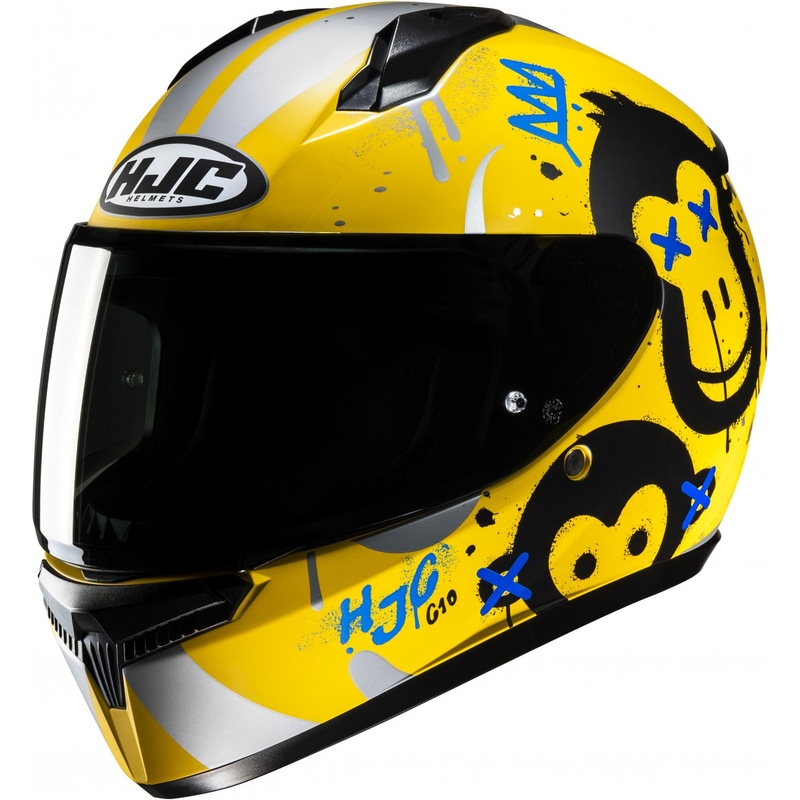 Laste integraalne kiiver HJC C10 Geti MC3SF kollane