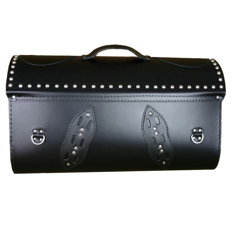 RSA K22 Black Demon mustast nahast neetidega mootorratta kott 42 l
