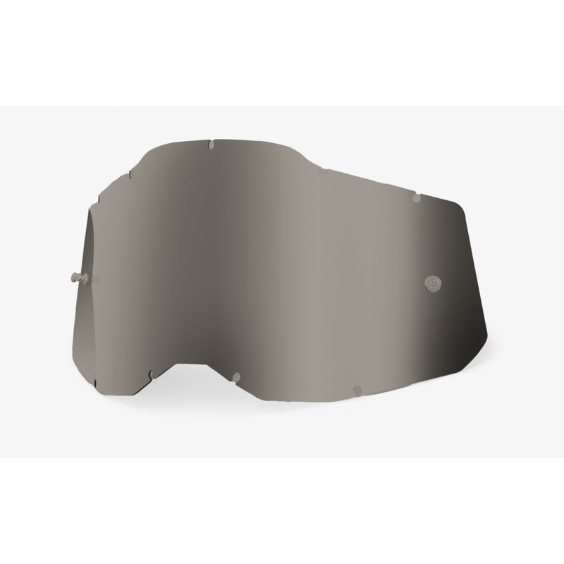 Plexi 100% Racecraft 2/Accuri 2/Strata 2 hõbedane kroom (Anti-fog)