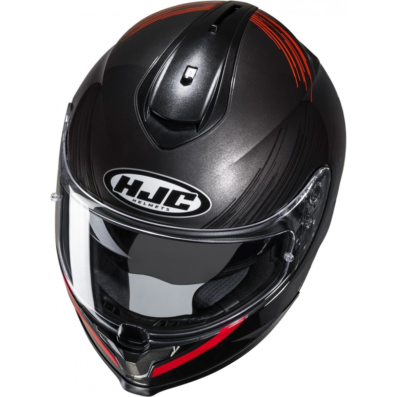 Integreeritud mootorratta kiiver HJC C70N Sway MC1 punane-must
