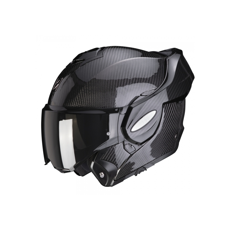 Flip-up kiiver Scorpion EXO-TECH EVO Carbon must läikiv - II klass