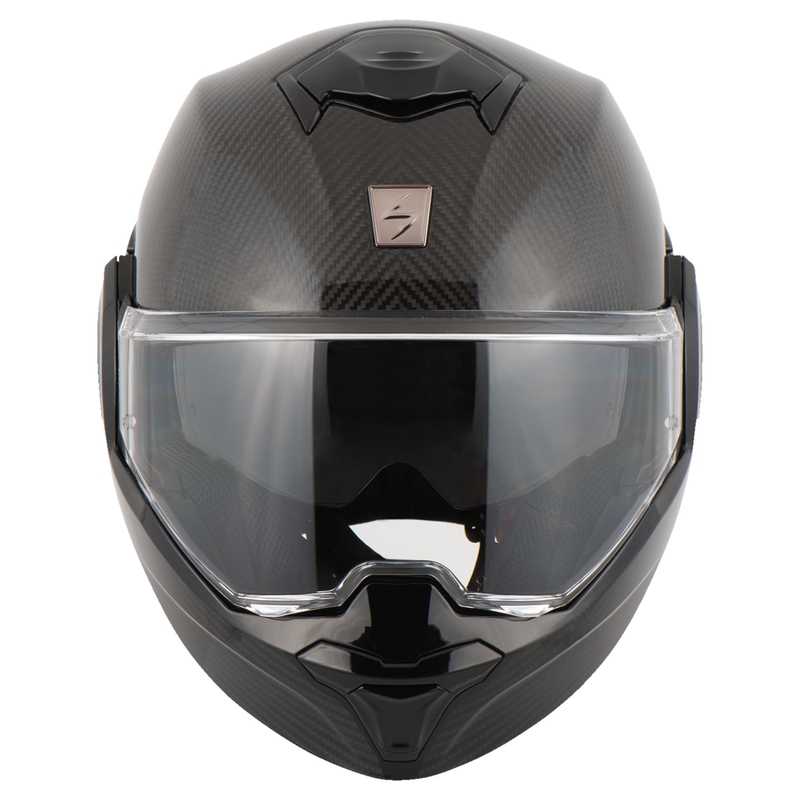 Flip-up kiiver Scorpion EXO-TECH EVO Carbon must läikiv - II klass
