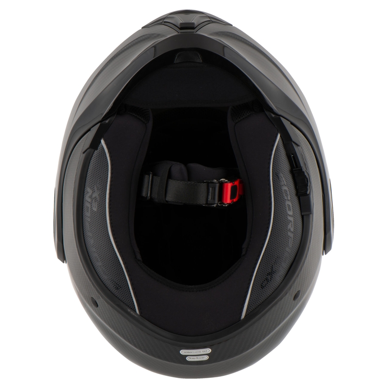 Flip-up kiiver Scorpion EXO-TECH EVO Carbon must läikiv - II klass