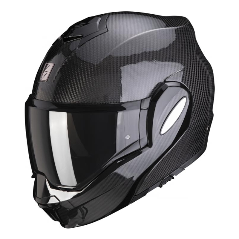 Flip-up kiiver Scorpion EXO-TECH EVO Carbon must läikiv - II klass